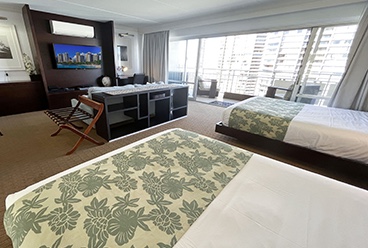 Living Room Area w/ TV and Split AC               