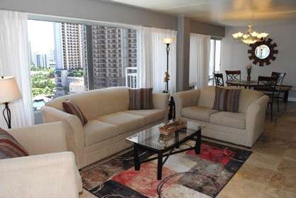 Modern Living Area w / Sofa Beds                  