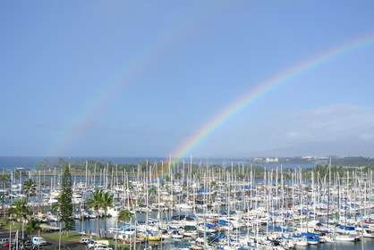 Double rainbow view                               