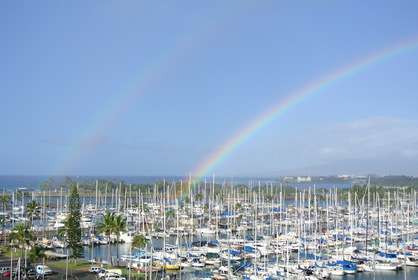 Double rainbow view                               