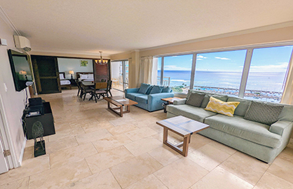 Spacious Living Area with Ocean Views