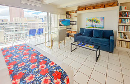Spacious Living Area with Sofa Bed                