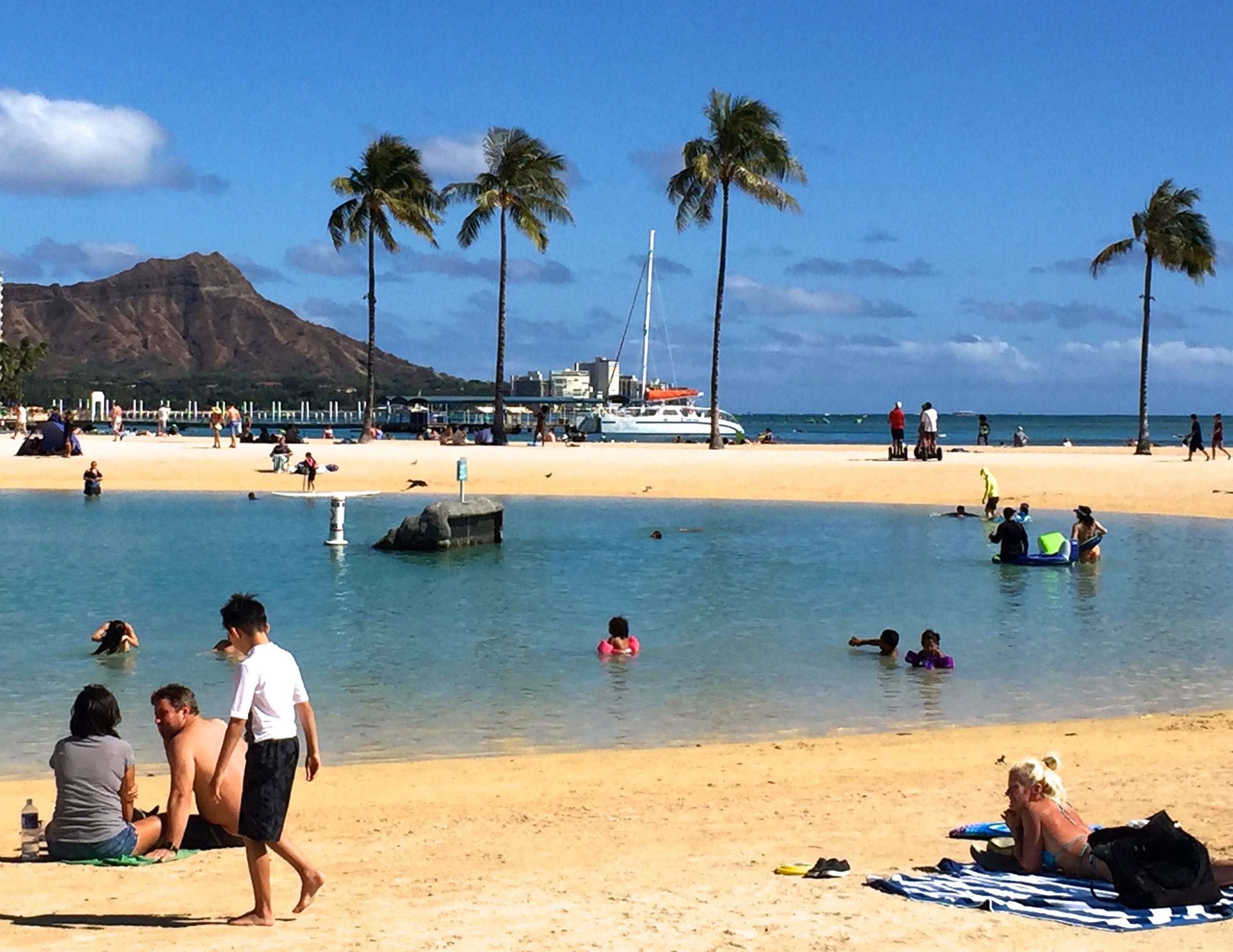 Lagoon and Diamond Head below                     