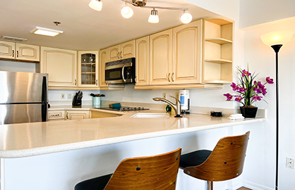 Modern Kitchen with Breakfast Bar                 