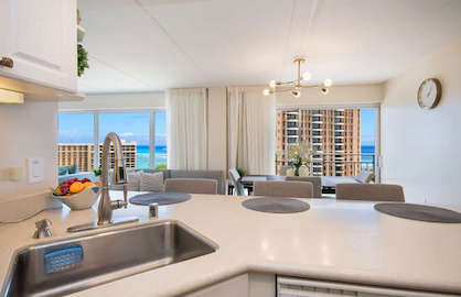 Ocean views from kitchen.                         