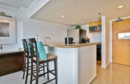 Open Kitchen With Stainless Steel Appliances      