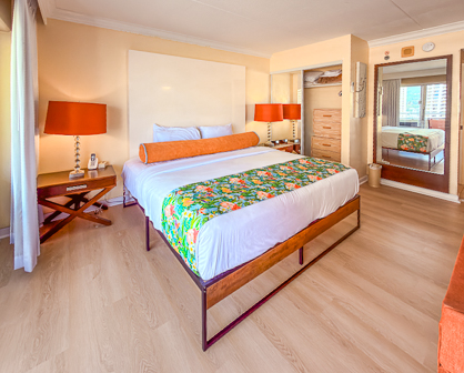 Comfortable King Bed with Modern Flooring         