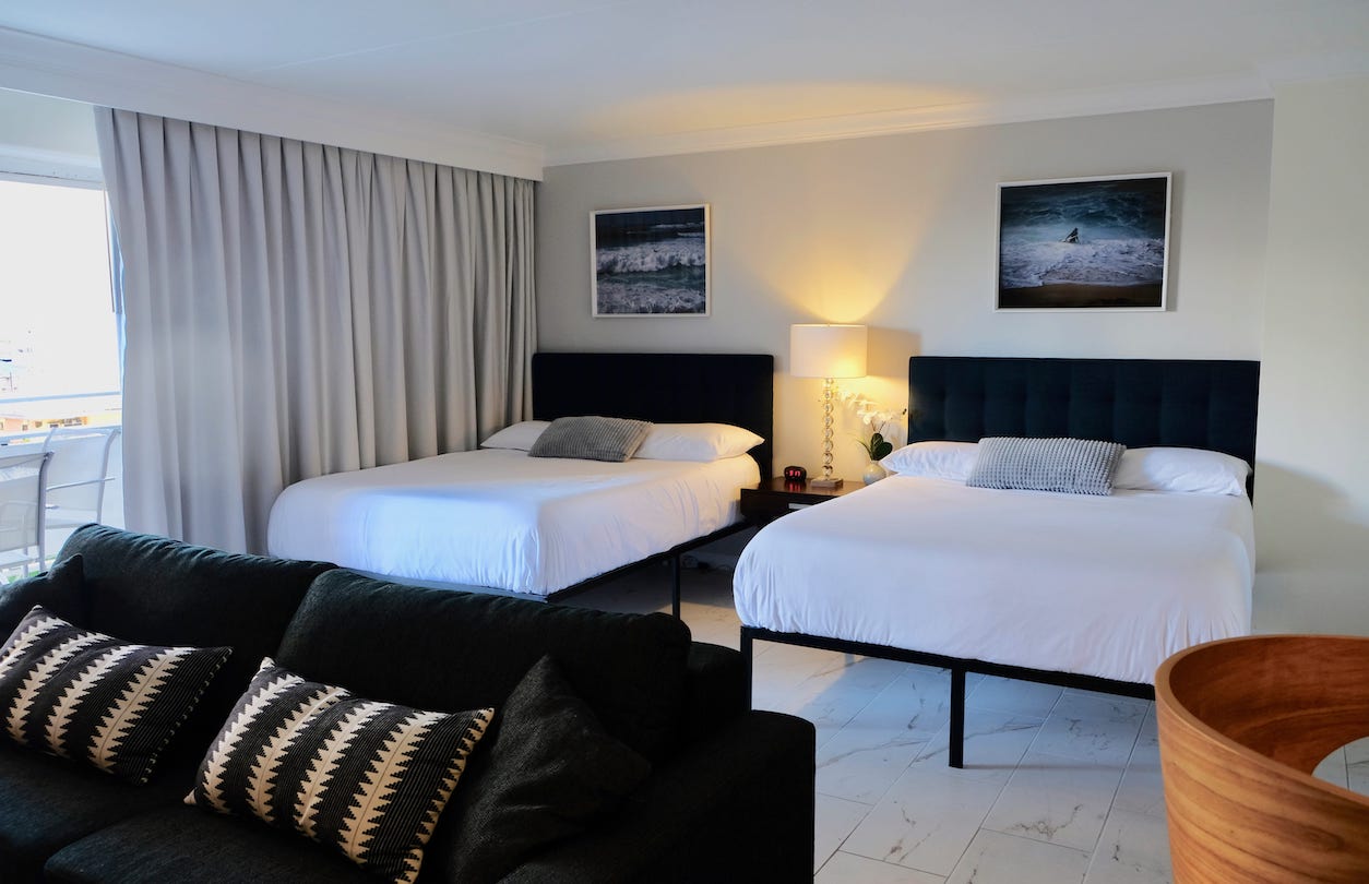 Spacious Living Area- Full-Sized Sofa Bed         