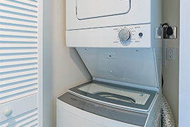 Washer/Dryer in Guest Bathroom!